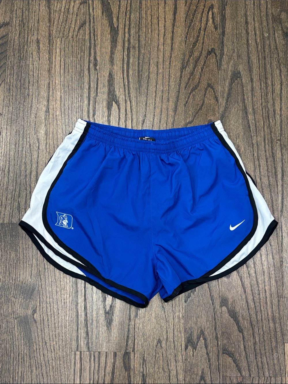 Nike Women’s Duke Blue Athletic Shorts with White & Black Trim